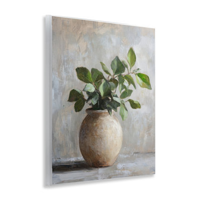 Plaque murale en pot «Green House Plant» par Petal Prints Design