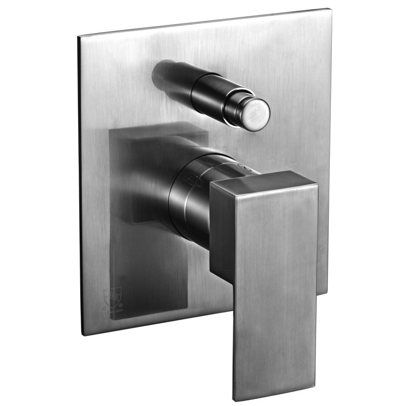 Mélangeur de douche à pression équilibrée carré, Nickel brossé