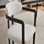 Ensemble de 2 chaises de salle à manger modernes rembourrées avec pieds en métal noir Boucle-456124986