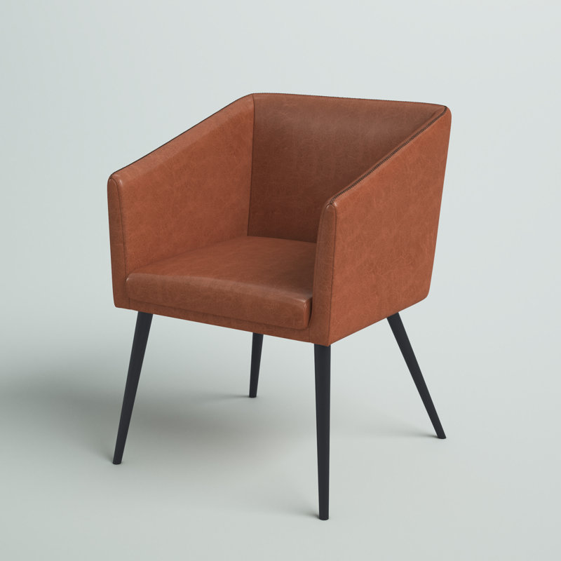 Fauteuil rembourré Strom, Marron