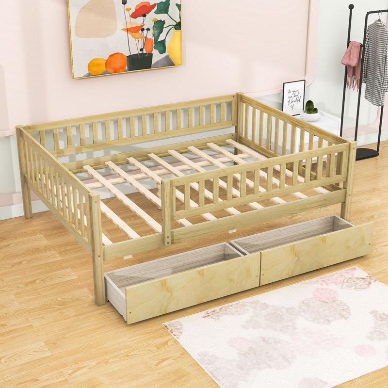 Lit de jour en bois Fairbury, Naturel, Double