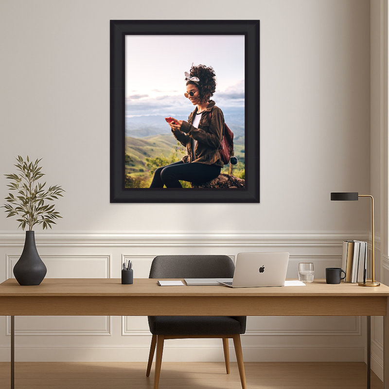 Cadre photo en bois Oliver, 22 x 28, Oliver noir