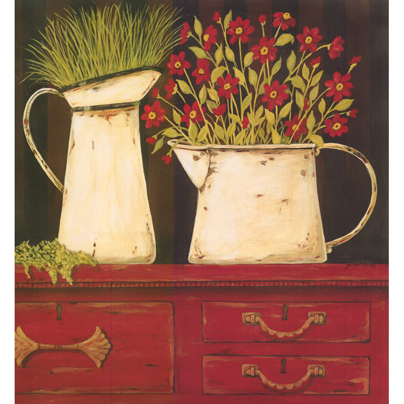Armoire rouge, H 22 po x l 20 po