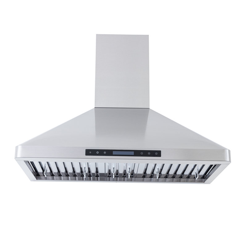Hotte murale PROLINE de 36 pouces, 900 pi³ / min, acier inoxydable, lumières DEL, conduit rond 6 po, moteur de soufflage ULTRA-SILENCIEUX, 4 vitesses, garantie de 3 ans, filtres lavables au lave-vaisselle