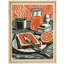 Retro Breakfast Still Life Framed Wall Art Prints - Coffee Toast Kitchen Dining Room-125211726-125211720