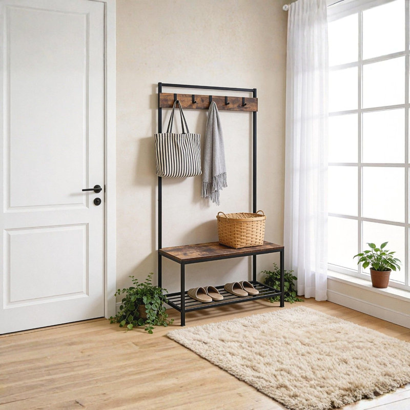 Portemanteau et porte-chaussures 34 po