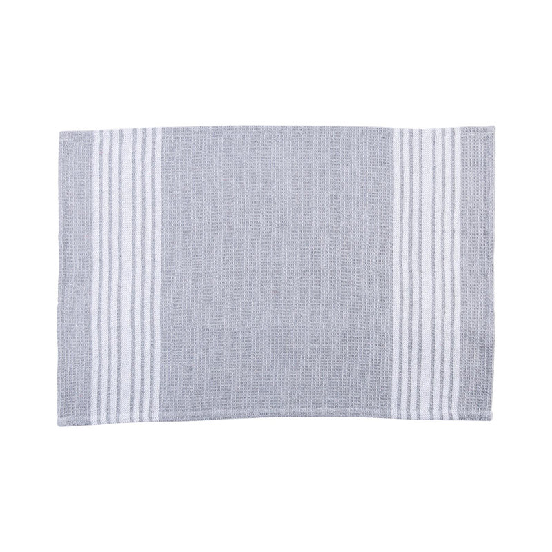 Cotton Stripe Tea Towel Kitchen Towel, Grey