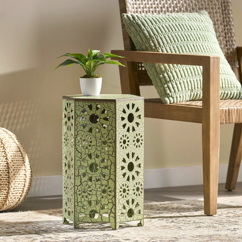 Table d'appoint de patio 12 po, Vert