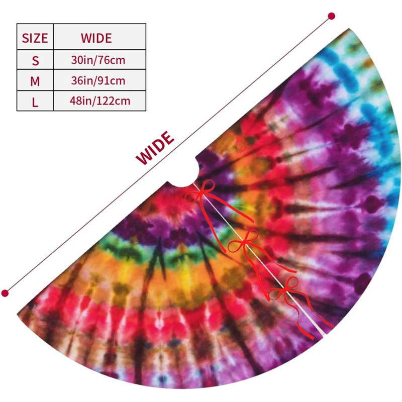Abstract Polyester Blend Tree Skirt