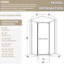 36'' W x 36'' D x 72'' H Pivot Semi-Frameless Neo-Angle Reversible Shower Enclosure-90674238