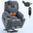 Up To 350 LBS Chenille Power Lift Recliner Chair, Heavy Duty Motion Mechanism With 8-Point Vibration Massage And Lumbar Heating, USB And Type-C Ports, Stainless Steel Cup Holders,-865129124