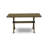 6 Piece Modern Dining Table Set Contains a Rectangle Wooden Table with X-Legs and 4 Brown Linen Fabric Parson Chairs with a Bench, Distressed Jacobean Finish-85265031-85265040