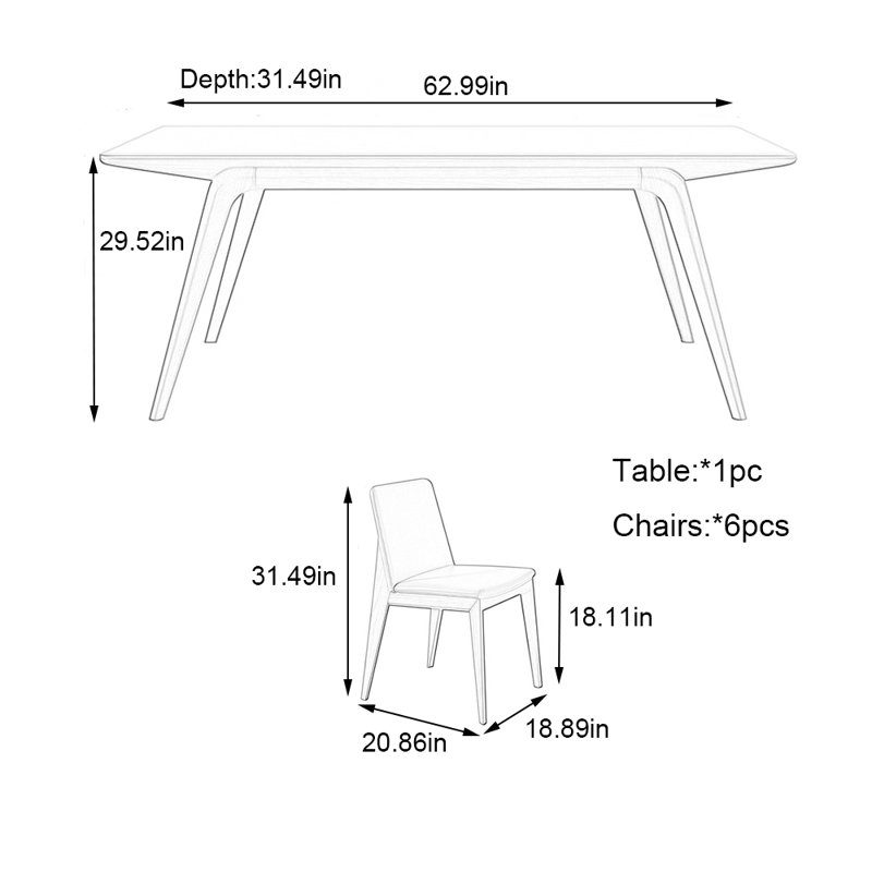 Ensemble de table et chaises en pierre blanche éclatante, H 29,52 po x L 62,99 po x l 31,49 po