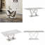 Dining Table For 6 People, 70" Rectangle Dining Table With Mirrored Finish Stainless Steel Base, Modern Kitchen Table(Only Table)-271201904