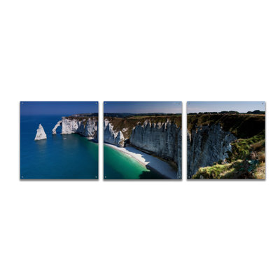 Epic Art 'Panorama Etretat' By Istvan Nagy, Acryli " Panorama Etretat " by Istvan Nagy