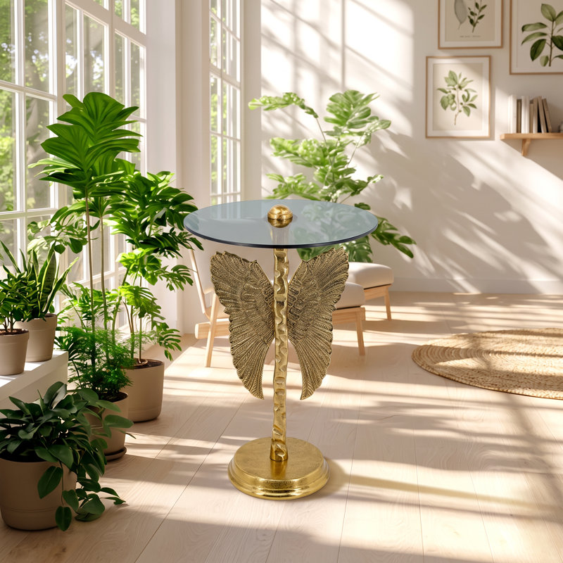 Glass Top End Table
