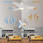 Ventilateur de plafond encastré moderne à 3 pales 44 "avec lumière Irme -589877280-589877281