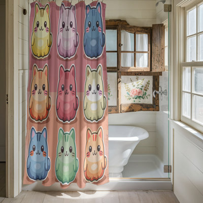 Happy Kitty - Rideau de douche haut de gamme