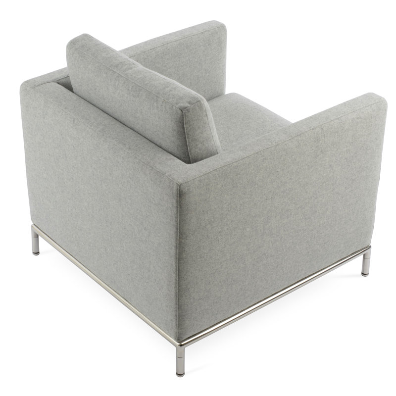 Fauteuil Istanbul, Laine argentée
