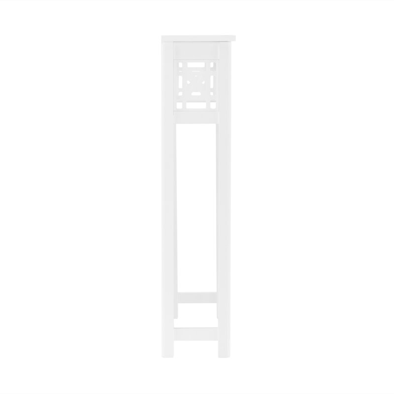 White Wood Adjustable Over-the-Toilet Shelf, 27"W x 37"H