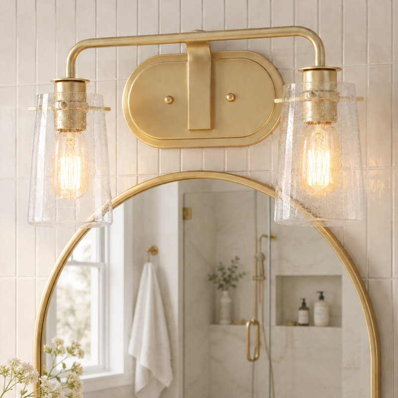 Applique murale pour salle de bain 2 lumières Modern Glam