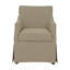 Fauteuil rembourré avec roulettes cachées
