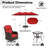 Adcox 4-Person Outdoor Rattan Swivel Chairs Set With Double-sided Patio Umbrella,Side Tables & Red Cushions-2100794364