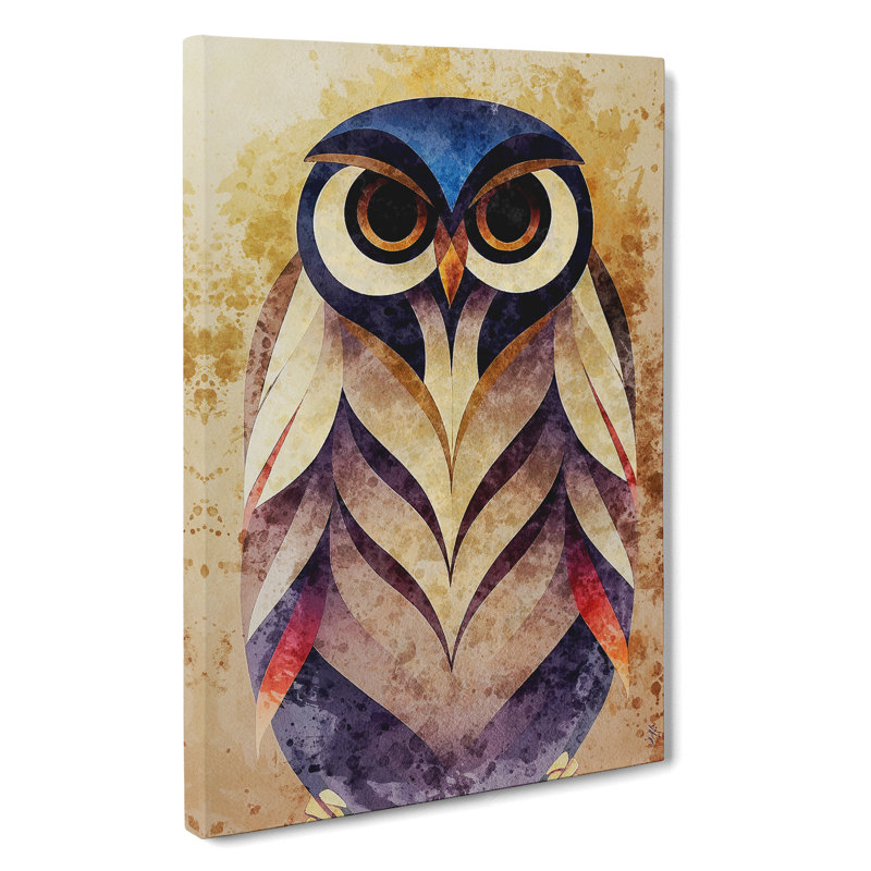 An Iconic Owl - Wrapped Canvas, 60cm H x 40cm W x 3cm D