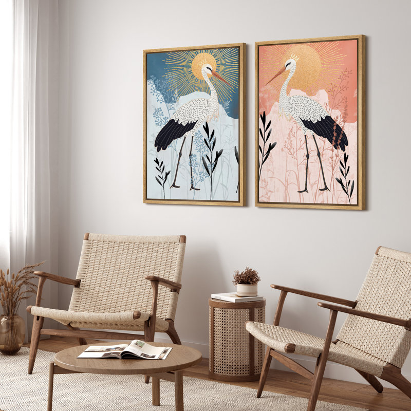 Ensemble de toiles murales Golden Golden, Naturel, Impression encadrée flottante sans passe-partout, H 24 po x l 32 po