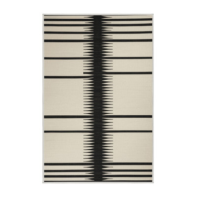  Tapis lavable rayé gris anthracite lavable