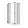 36'' W 75'' H Semi-Frameless Round Reversible Shower Kit