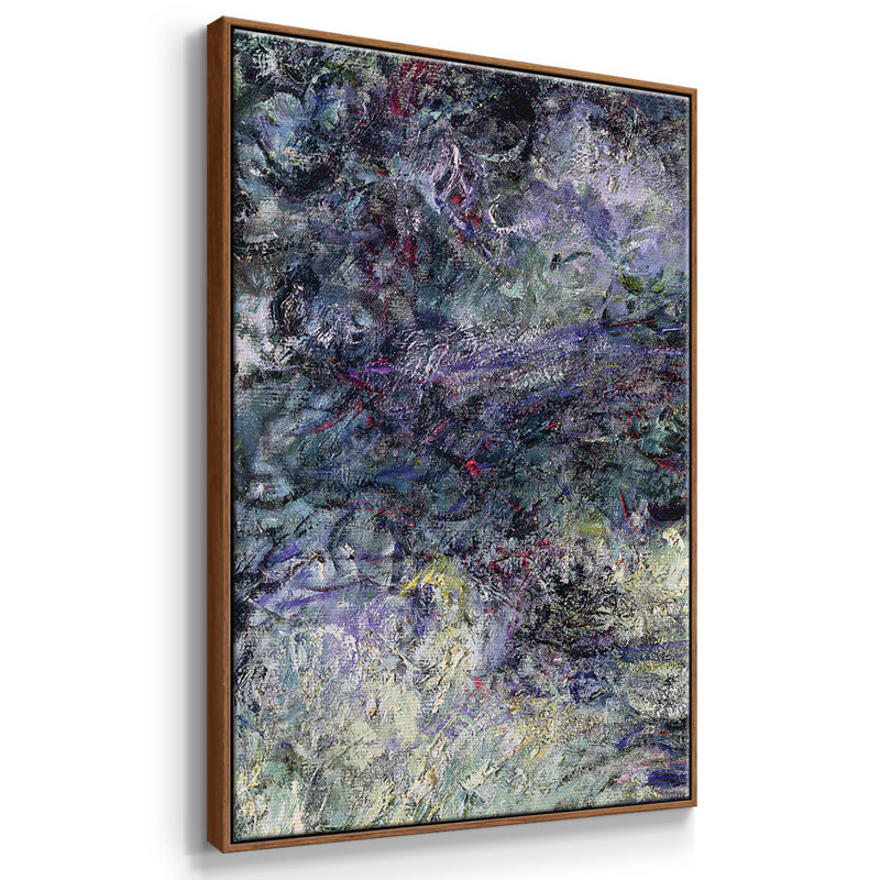Pont japonais Japonilainen silta par Monet - Toile encadrée multi-pièces, H 36 po x l 75 po, Noyer