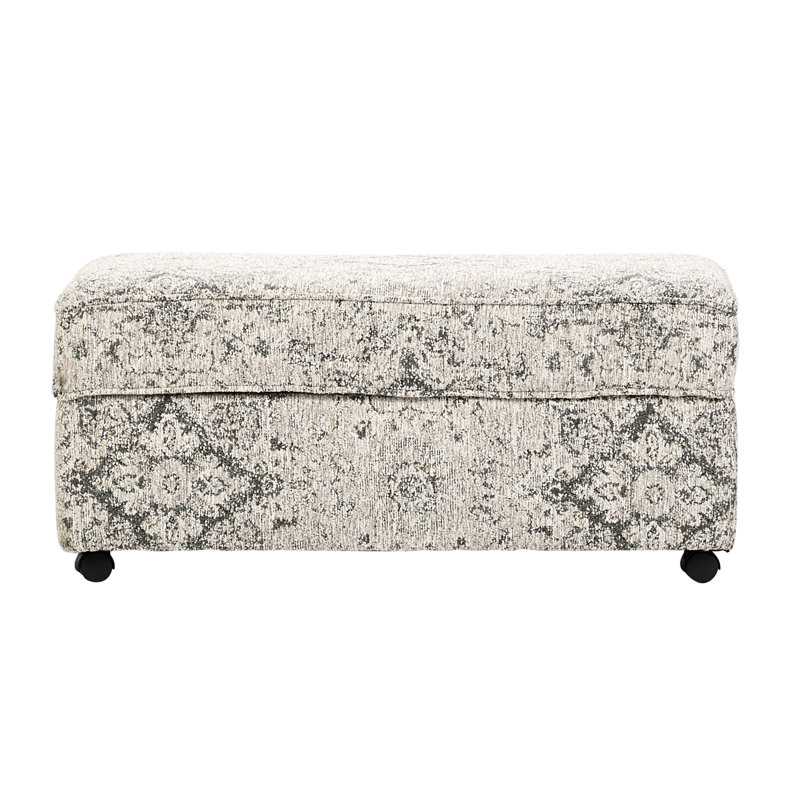 Tyler Upholstered Ottoman, Eaton Blue-Gray
