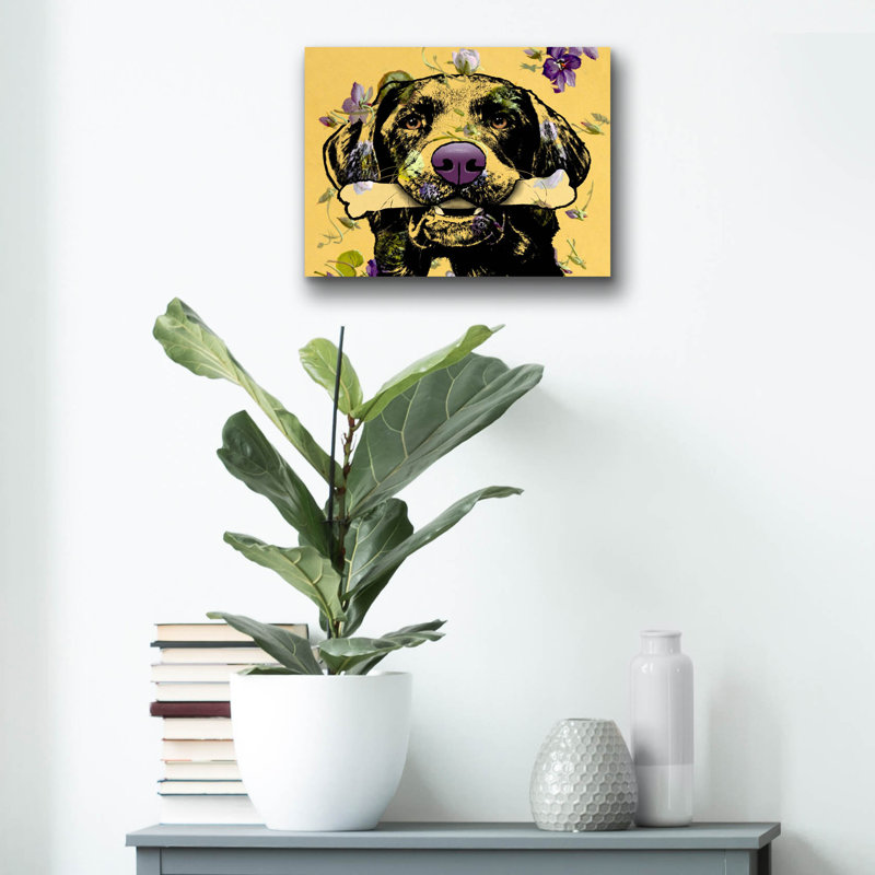 Art mural en verre «Donner» par Dean Russo, H 12 po x l 16 po