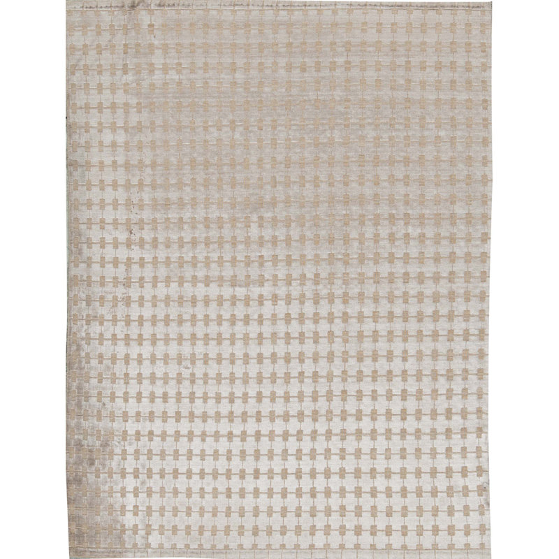 Geometric Area Rug in Gray/Tan, Rectangle 5'8" x 7'9"