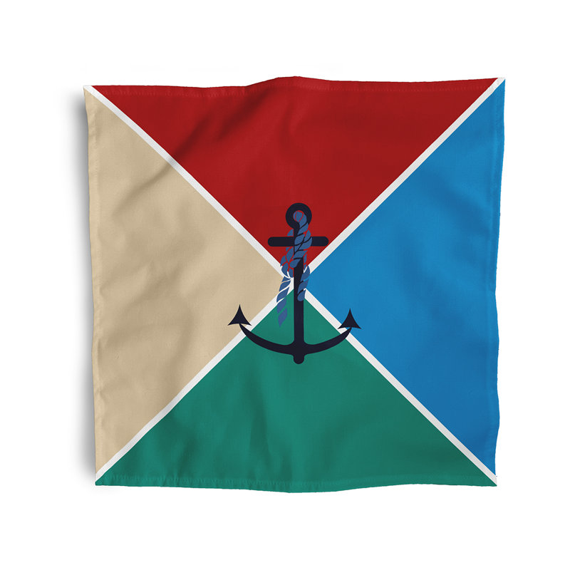 Lataria Anchor Flag Napkins, Red