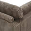 Fauteuil rembourré brun clair en fausse fourrure de lapin en flanelle avec dossier rembourré-1383988512