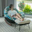 Chaise berçante simple avec coussin amovible Daniel