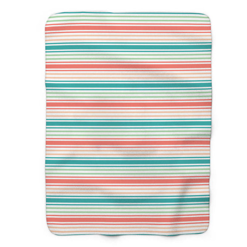 Couverture en sherpa de qualité supérieure Coral Spearmint - 1 pièce, Lit simple