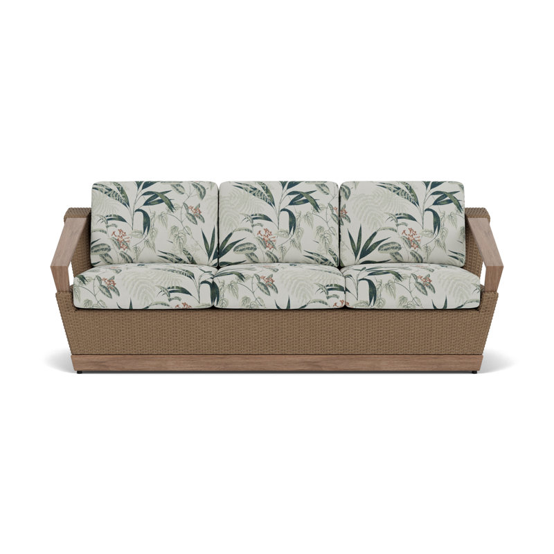 Charisma Outdoor 3 - Seat Patio Sofa, Delicate Botanical Sage