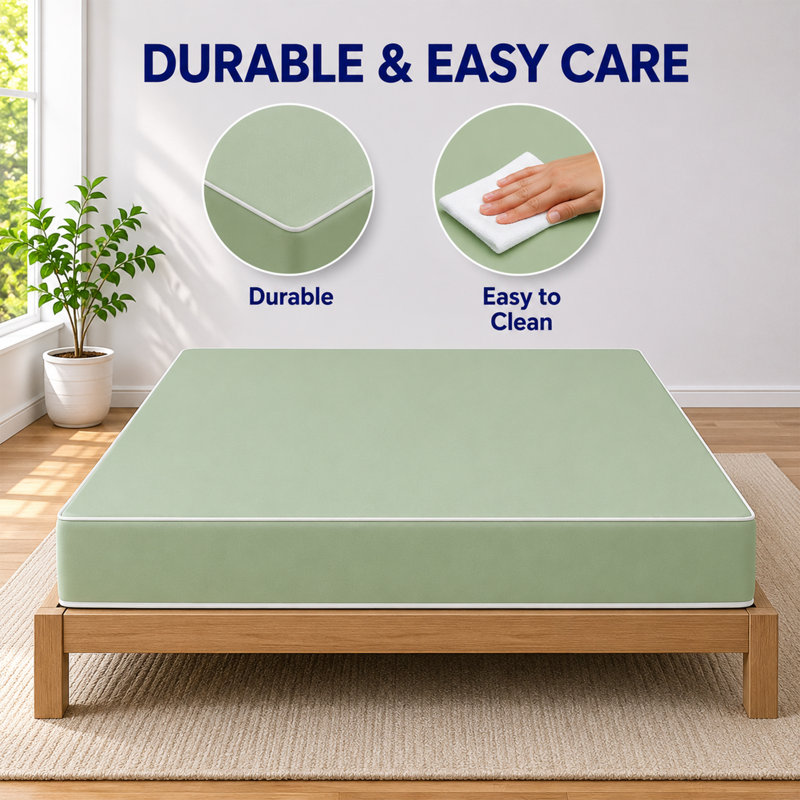 10-Inch High-Density Foam Vinyl RV Mattress Replacement, Medium Firm, Camper Vans, Twin XL, Twin XL, 10"