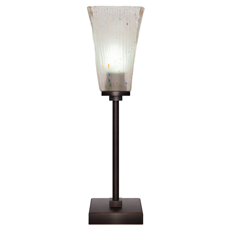 Lampe d'appoint avec verre 5 po Lannah, Granit foncé, Jaune
