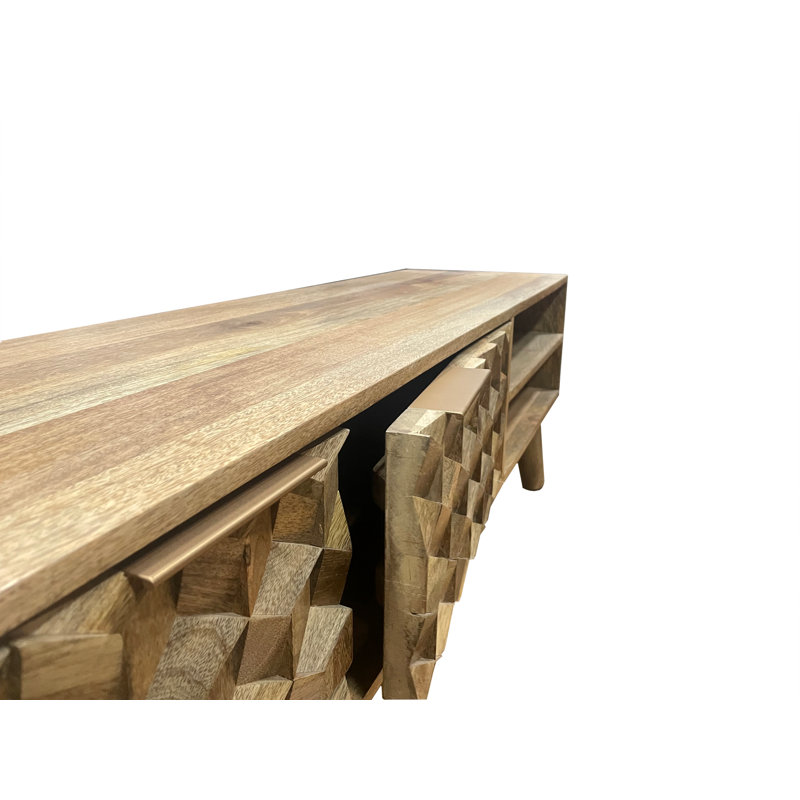 Geometrical TV Unit Mango Wood