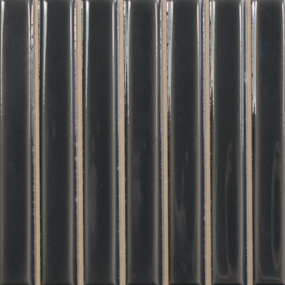 Love Bars 5" x 10" Glossy Tile, Ebony