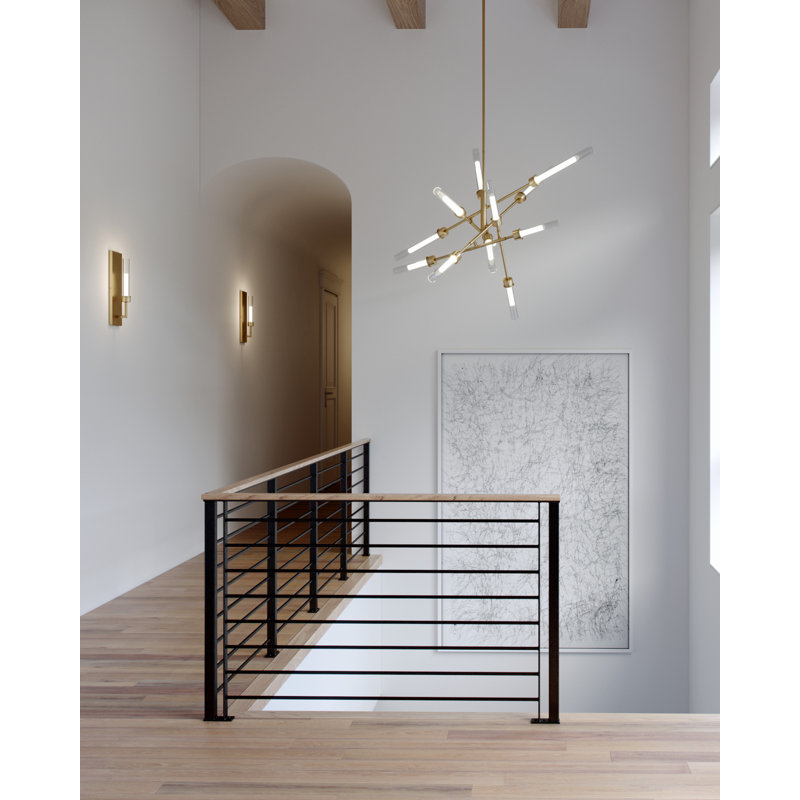 Linger 1 - Light LED Armed Sconce, Natural Brass