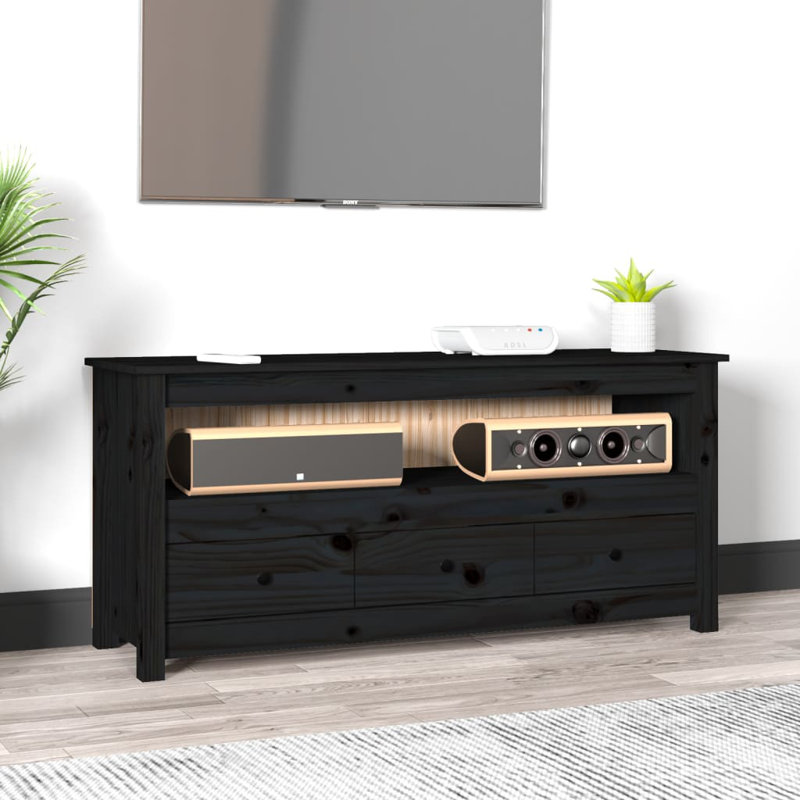 Metta Unfinished TV Stand for TVs up to 50", Black