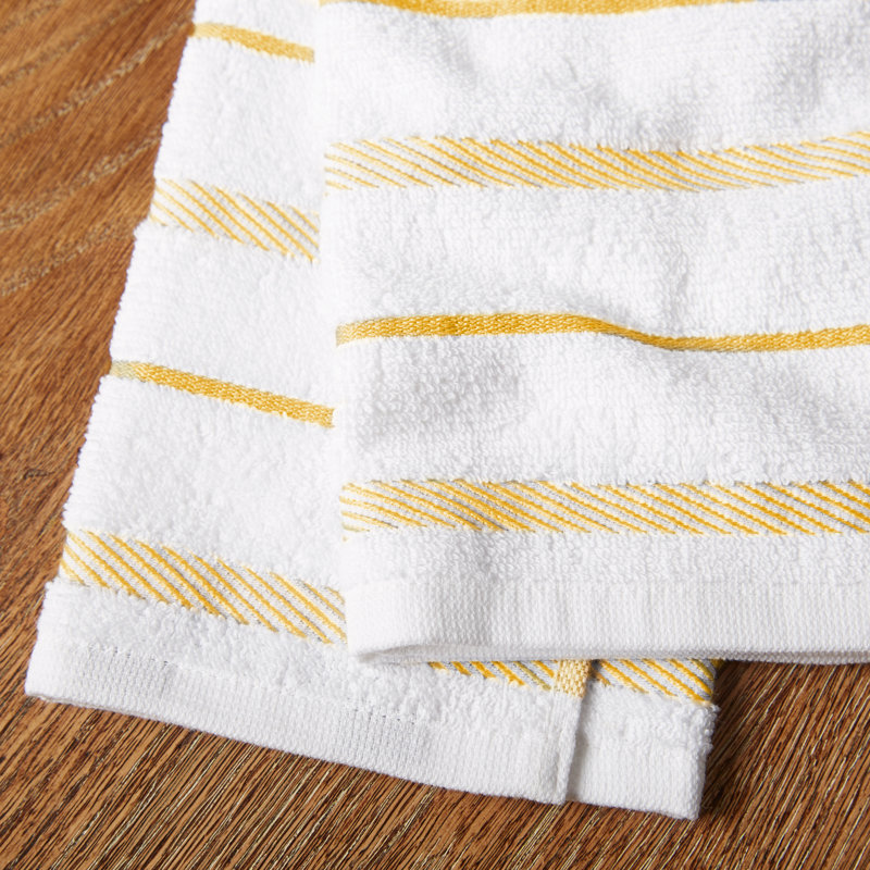 KitchenAid Albany Kitchen Towel 4-Pack Set, Yellow
