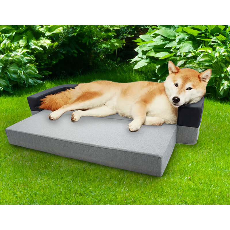 Lits convertibles pour chien Burnham, Grand (l 36 po x P 28 po x H 4 po), Gris