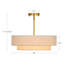 Lustre semi-encastré en tissu 4 lumières Maskell-1147556284