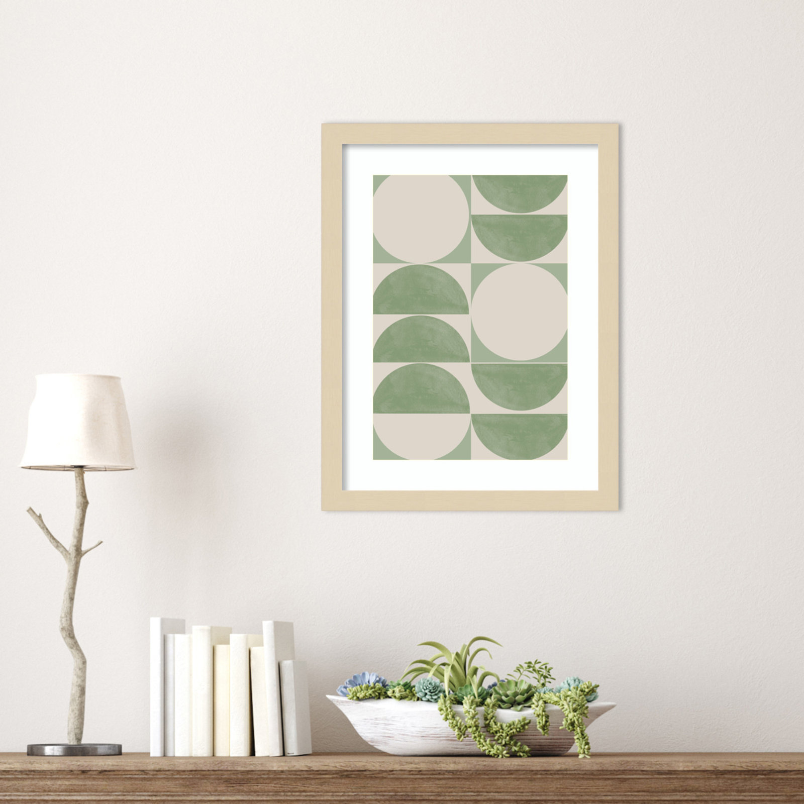 Mid Century Modern 01 Print, Brown, 17" H x 13" W
